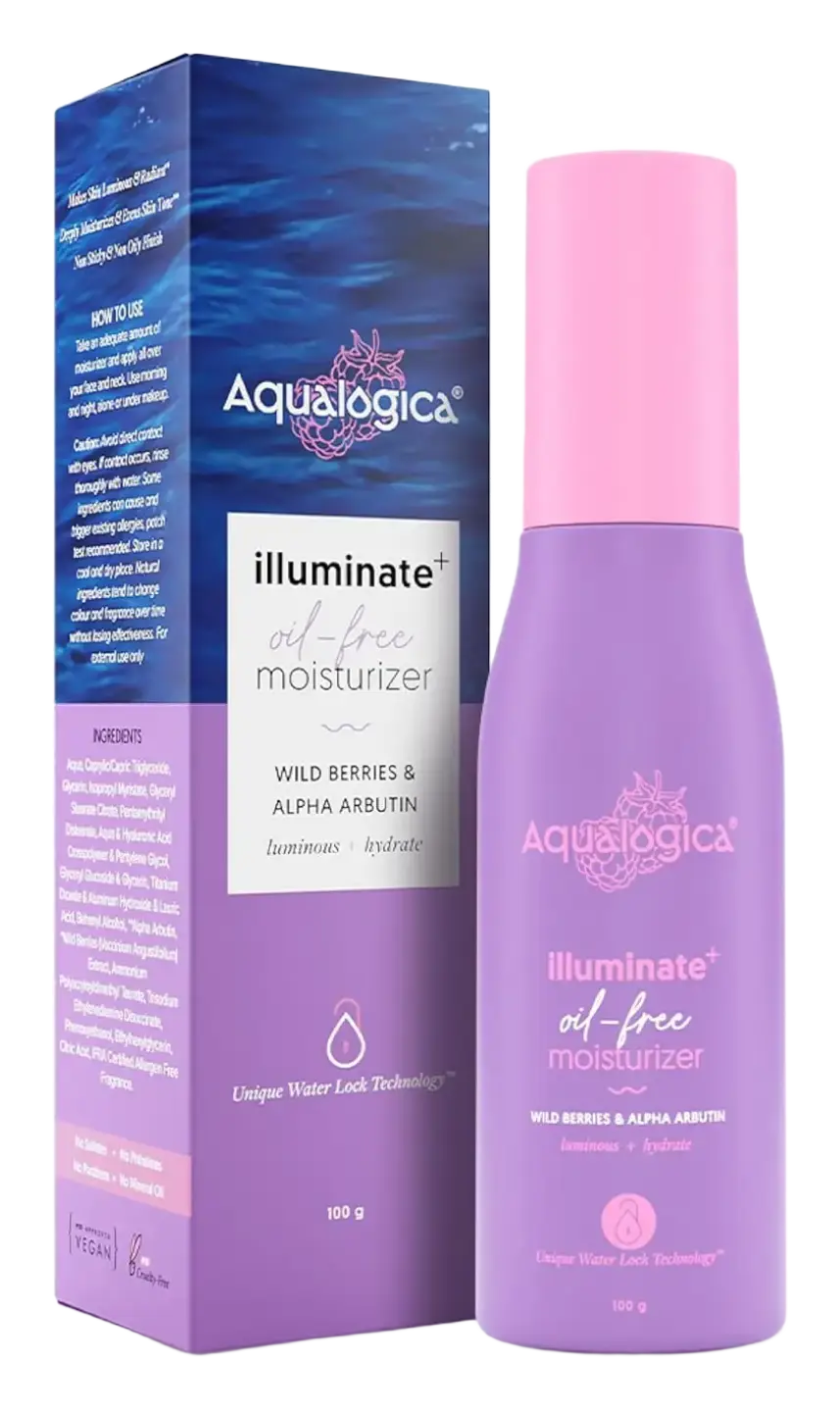 Aqualogica Illuminate+ Oil Free Moisturizer With Wild Berries & Alpha Arbutin