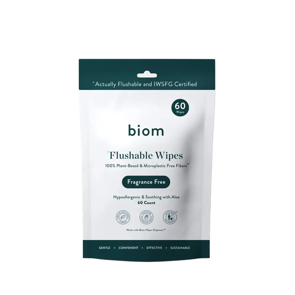Biome Flushable Wipes Fragrance Free