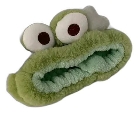 Intimo Frog Chenille Face Wash Headband Headband - Green