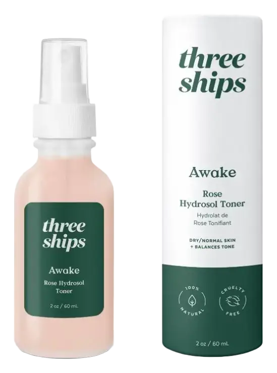 Three Ships Beauty Awake Rose Hydrosol Toner
