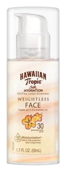 Hawaiian Tropic Silk Hydration Weightless Face Sunscreen - SPF 30