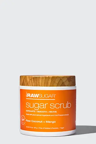 Raw Sugar Whipped Scrub For Sensitive Skin Raw Coconut + Mango
