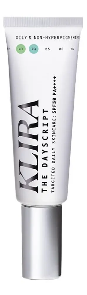 Klira The Dayscript SPF50 PA++++ 03 04 (Oily & Non-Hyperpigmented SkinSizes)