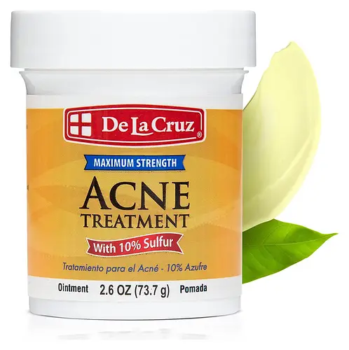 De La Cruz Sulfur Ointment Acne Medication Maximum Strength