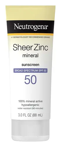 Neutrogena Sheer Zinc Mineral Sunscreen Lotion SPF 50