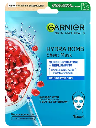 Garnier Hydra Bomb Sheet Mask With Pomegranate