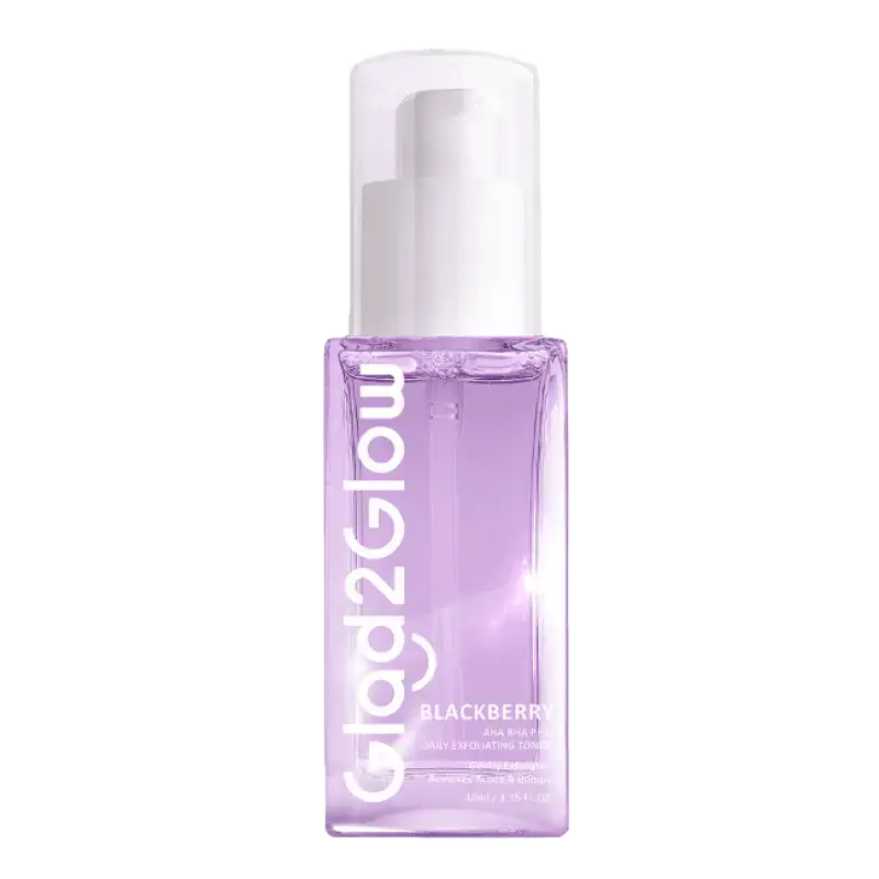 Glad2Glow Blackberry AHA BHA PHA Daily Exfoliating Toner