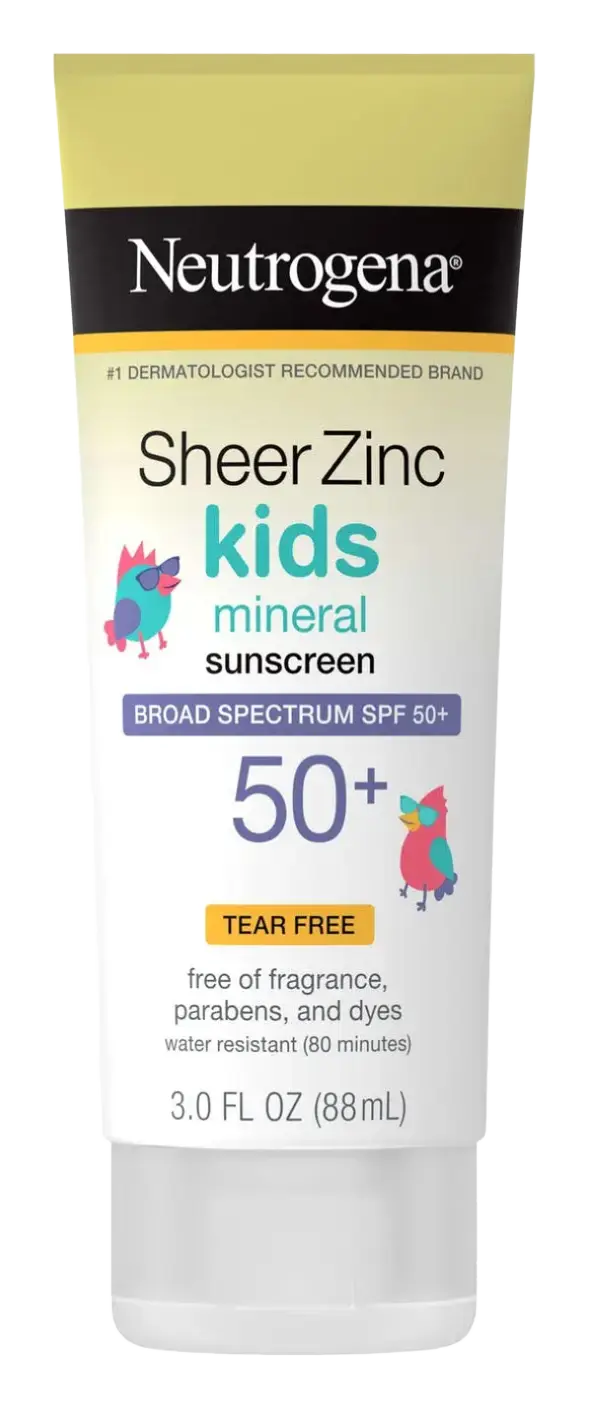Neutrogena Sheer Zinc Kids Mineral Sunscreen Broad Spectrum SPF 50+