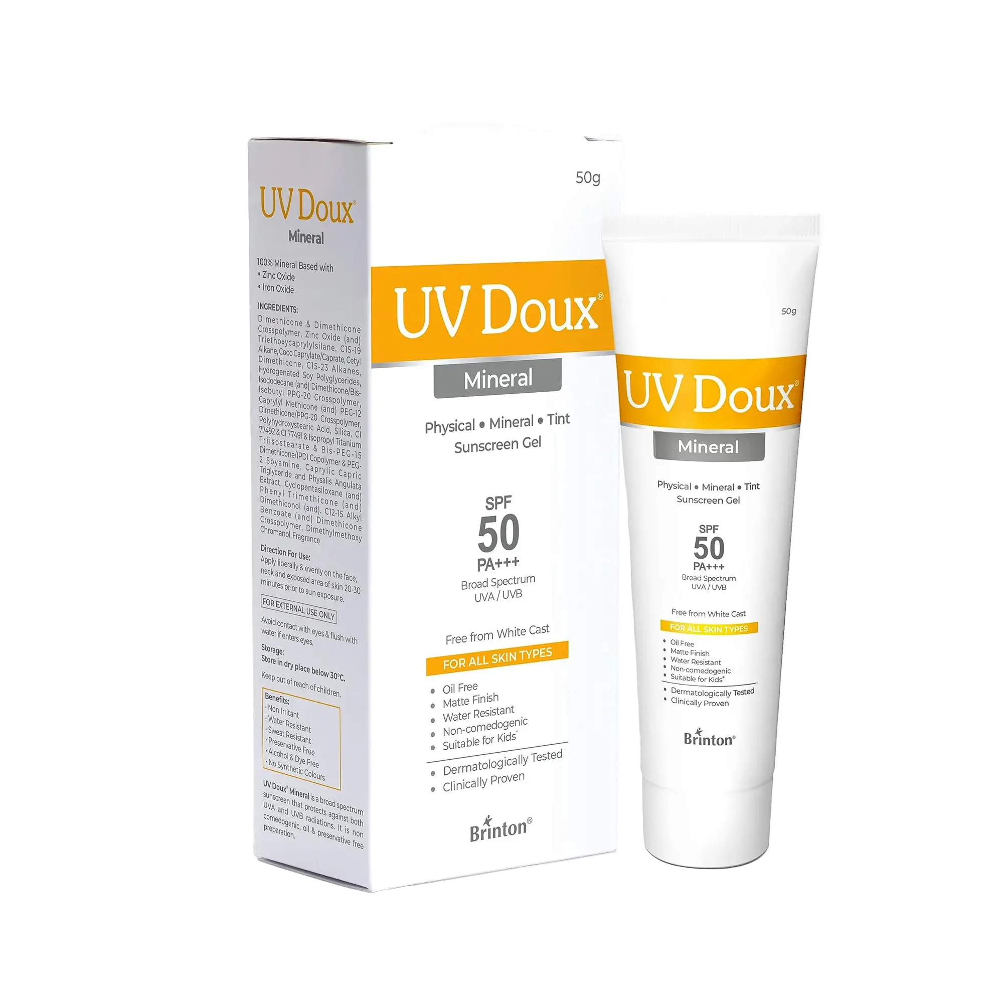 UV Doux Mineral Sunscreen Gel SPF 50
