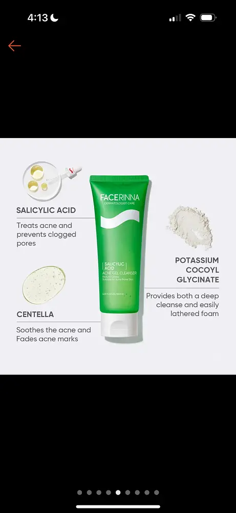 Facerinna Salicylic Acid Acne Gel Cleanser
