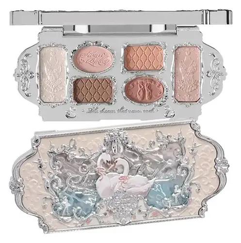 Flower Knows Swan Ballet Six-Color Makeup Palette 01 White Swan