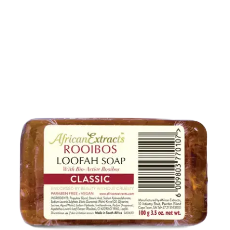 African Extracts Rooibos Skin Care Glycerine Loofah Soap