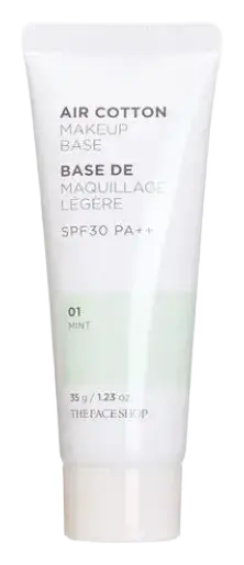 The Face Shop Air Cotton Makeup Base SPF 30 PA++ 01 Mint