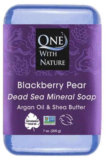 One With Nature Dead Sea Mineral Soap Blackberry Pear