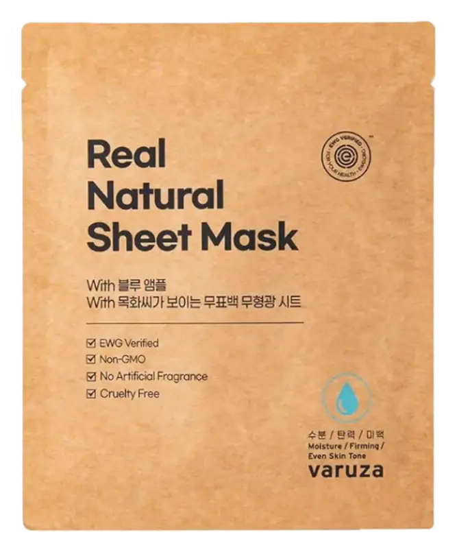 VARUZA Real Natural Sheet Mask With Blue Ampoule