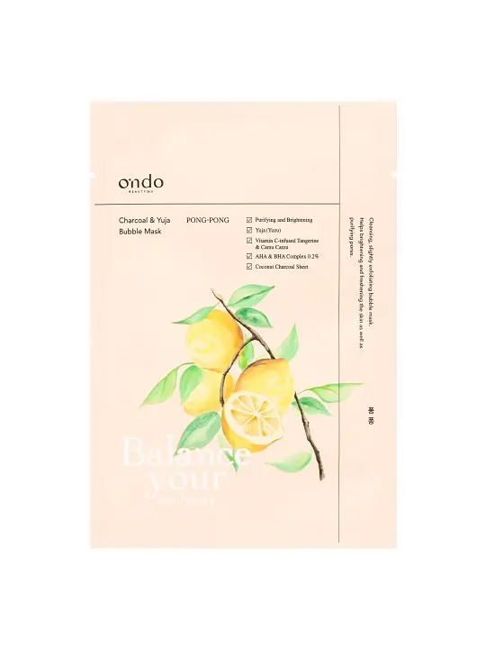 Ondo Beauty 36.5 Balance Your Own Beauty Mask Charcoal & Yuja