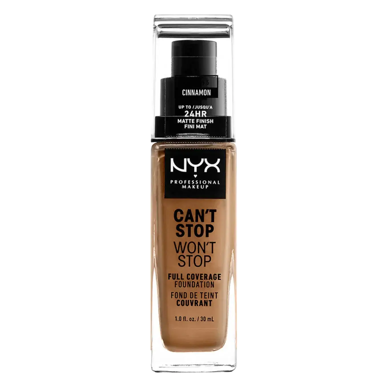 NYX Cosmetics Can't Stop Won't Stop Full Coverage Foundation 15.5 Cinnamon