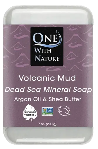 One With Nature Dead Sea Mineral Soap Volcanic Mud