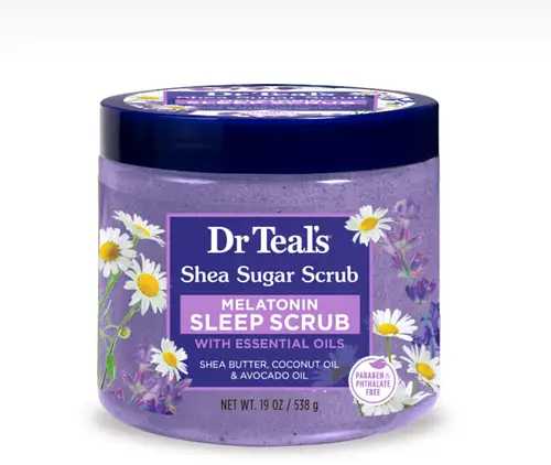 Dr Teal’s Shea Sugar Scrub Melatonin Sleep Scrub