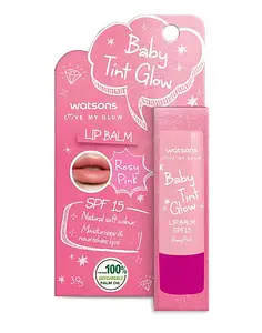 Watsons Baby Tint Glow Lip Balm SPF 15 Rosy Pink