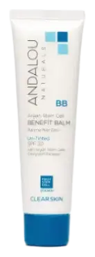 Andalou Naturals Clear Skin Argan Stem Cell BB Benefit Balm Untinted SPF 30