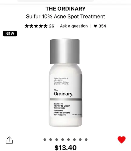 The Ordinary Sulfur10% acne spot treatment