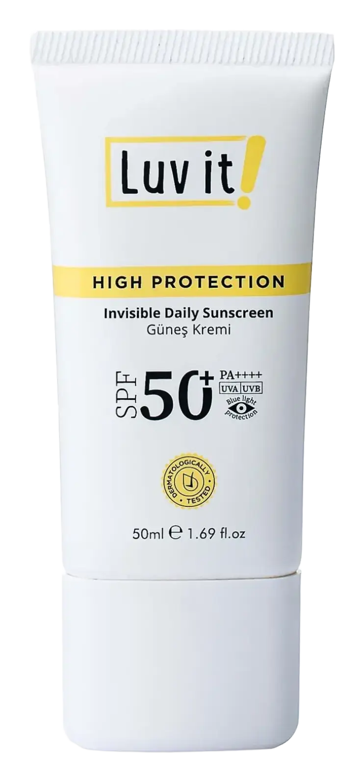Luv it! SPF50+ PA++++ UVA UVB High Protection Invisible Daily Sunscreen