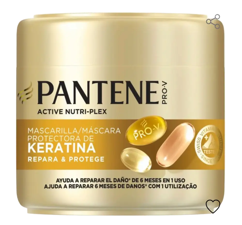 Pantene Pro-V Active Nutri-Plex Repara & Protege Mascarilla Capilar Keratina Spain
