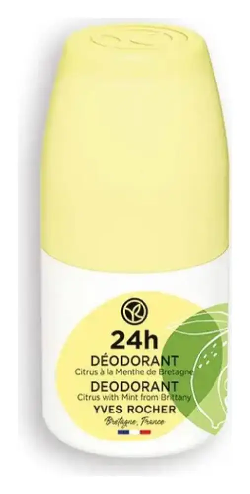 Yves Rocher Unisex Roll-On Deodorant Organic Mint & Lemon
