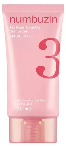 Numbuzin No.3 No Filter Tone-Up Sun Serum SPF 50+ 02 Glow