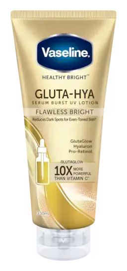 Vaseline Gluta-Hya Serum Burst UV Lotion Flawless Bright Malaysia