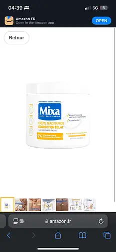 Mixa Niacinamide Bright Crema Hidratante Antimanchas France