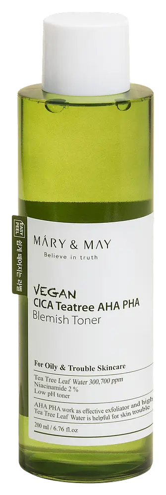 Mary & May Vegan Cica Tea Tree AHA PHA Toner