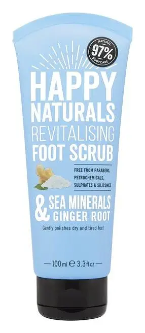 Happy Naturals Revitalising Foot Scrub Sea Minerals & Ginger Root