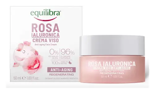 Equilibra Rose Anti-Aging Face Cream With Hyaluronic Acid