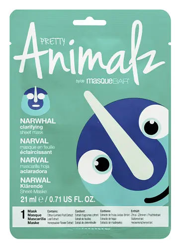 Masque Bar Hydrating Pretty Animalz Narwhal Mask