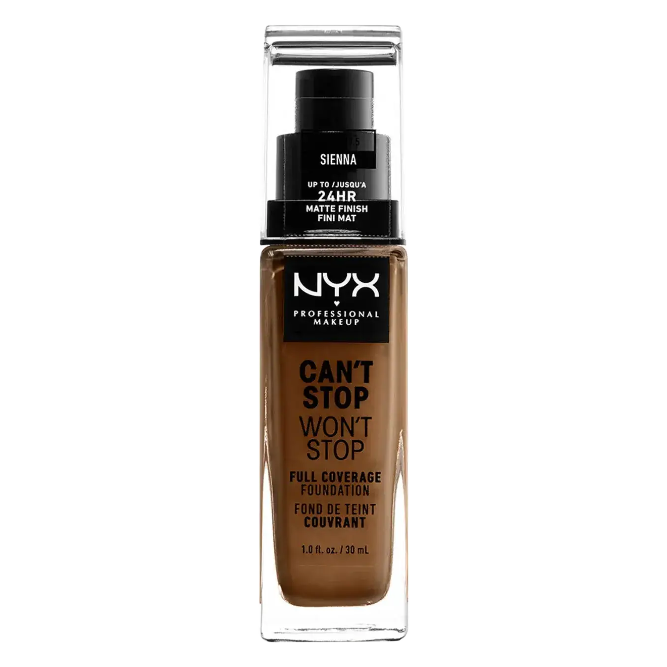NYX Cosmetics Can't Stop Won't Stop Full Coverage Foundation 17.5 Sienna