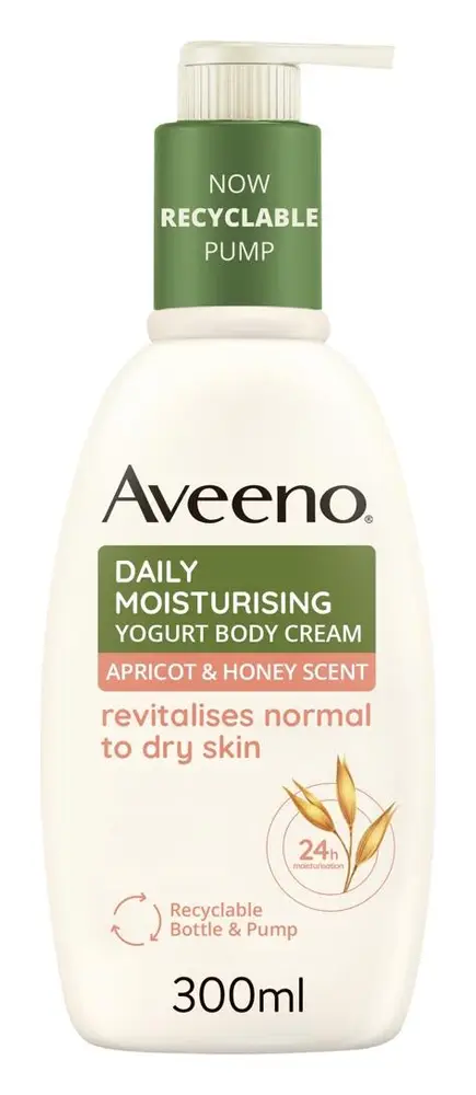 Aveeno Daily Moisturising Yogurt Body Cream Apricot & Honey Scent