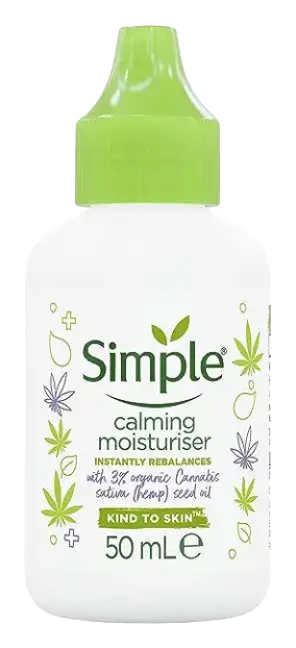 Simple Skincare Calming Moisturiser With Hemp Seed Oil