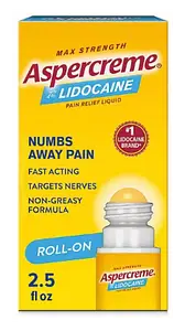 Aspercreme Lidocaine Numb Away Pain Roll-On