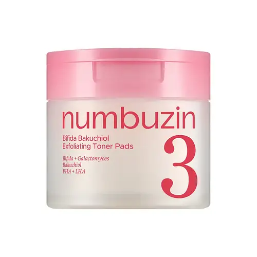 Numbuzin No.3 Bifida Bakuchiol Exfoliating Toner Pads