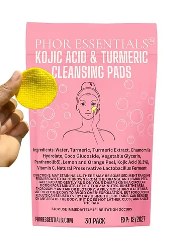 Phor Essentials Turmeric Kojic Acid Exfoliating Cleansing Pads