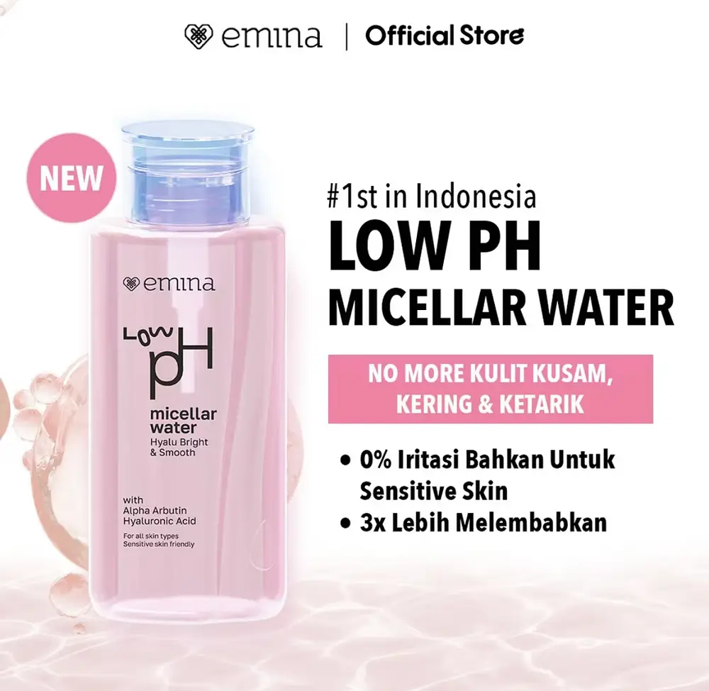 Emina HyaluBright + Smooth Low PH Micellar Water
