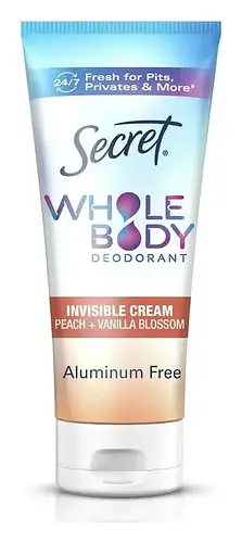 Secret Whole Body Deodorant Invisible Cream Peach & Vanilla