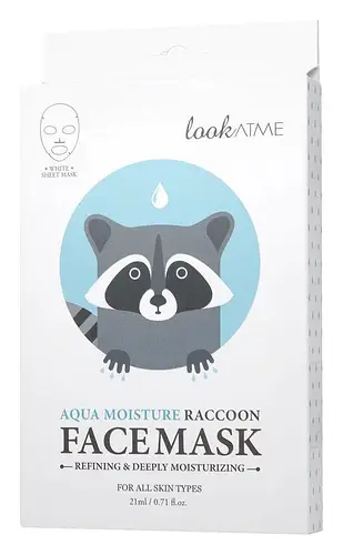 lookATME Face Mask Aqua Moisture Raccoon