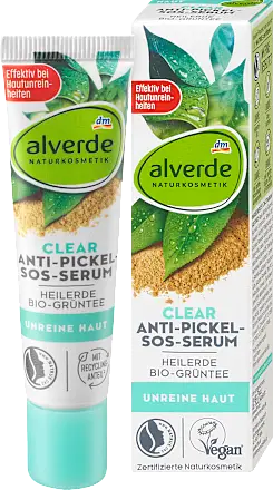 Alverde Naturkosmetik Anti-Pickel-SOS-Serum Heilerde & Grüntee