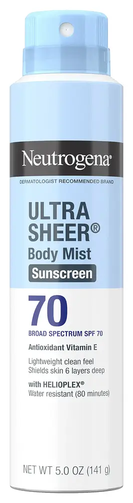 Neutrogena Ultra Sheer Body Mist Sunscreen Spray SPF 70
