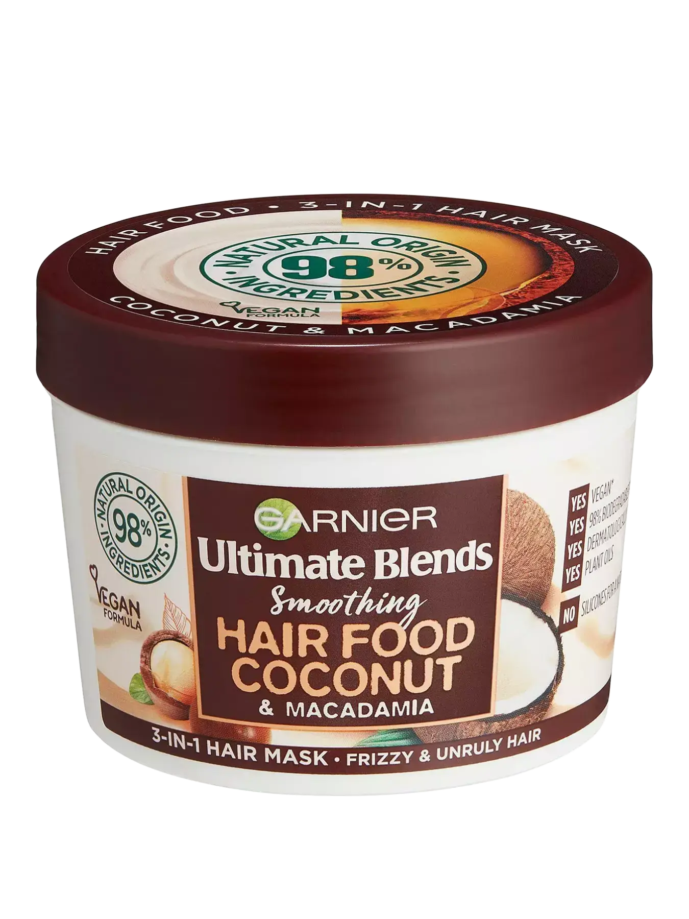 Garnier Ultimate Blends Coconut & Macadamia Hair Food 3-In-1 Mask