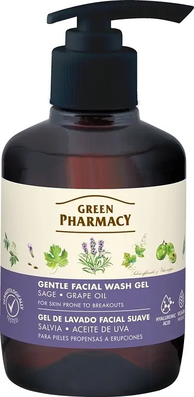 Green Pharmacy Gentle Facial Wash Gel Sage & Grape Oil