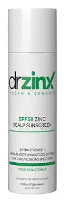 Dr Zinx Organic Scalp Mineral Sunscreen SPF 50 Zinc + Thuja (Hinokitiol)